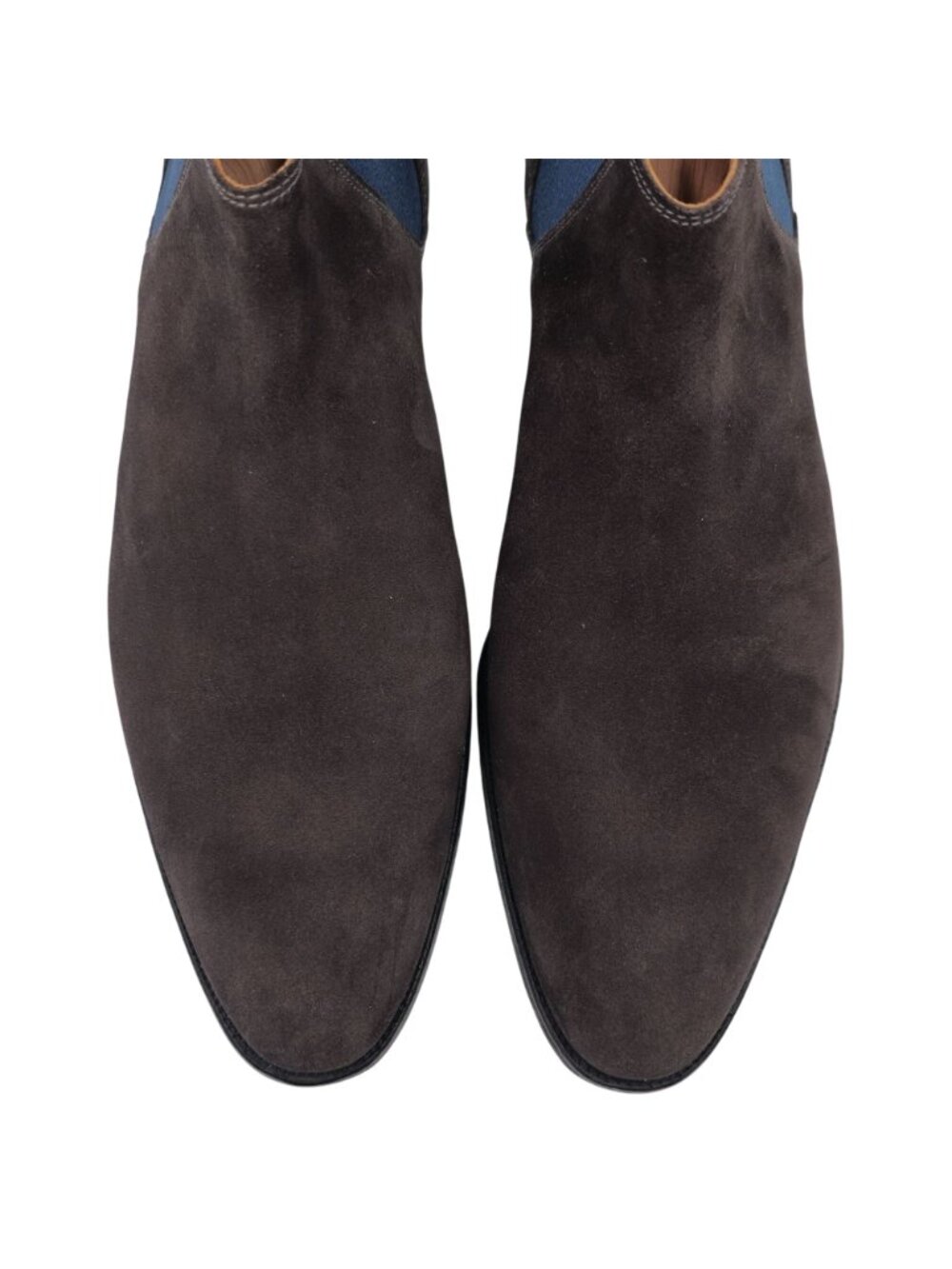 Crockett and Jones Mens Size 10 England Brown Navy Suede Chelsea Boots Shoes 9UK - Picture 2 of 13